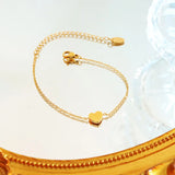 Heart Charms Bracelets Women Waterproof Stackable Bracelet