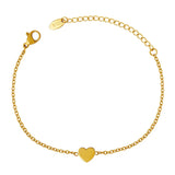 Heart Charms Bracelets Women Waterproof Stackable Bracelet