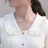 925 Silver 14k Yellow Plated Round Disc Coin Station Necklace