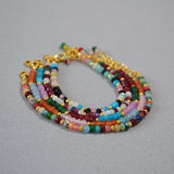 Tiny Multicolor Agate Beads Bracelet for Women