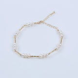 Valentine Charm Silver Pearl Bracelet for Women