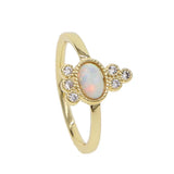 Dainty Fire Opal Thin cz Ring Zircon Ring Stackable Wedding Rings