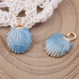 100pcs Colorful Shell Charms Pendant DIY Jewelry