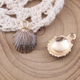 100pcs Colorful Shell Charms Pendant DIY Jewelry