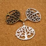 100pcs 27mm Life Tree Pendant For DIY Bracelets Necklaces