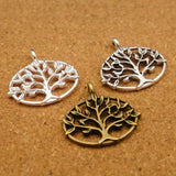 100pcs 27mm Life Tree Pendant For DIY Bracelets Necklaces