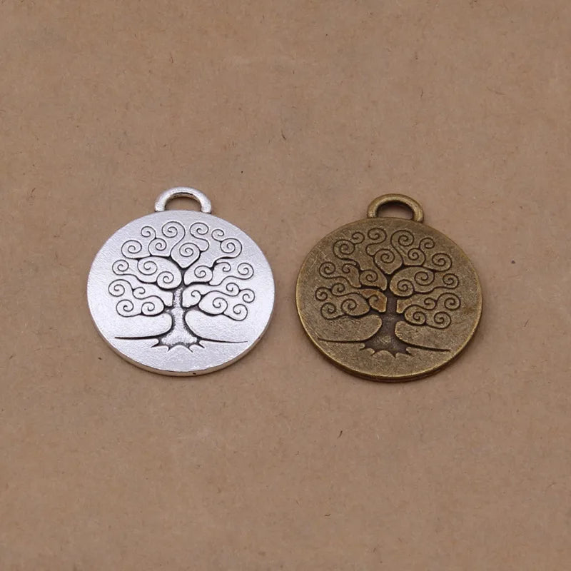 Vintage Tree of Life Metal Charm Pendants DIY Jewelry Making
