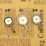 50pcs Pan Charms with Fried Eggs for Bracelet & Necklace DIY