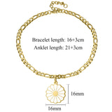 Daisy Sun Flower Bracelet Yellow Chrysanthemum Inlaid Jewelry