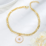 Daisy Sun Flower Bracelet Yellow Chrysanthemum Inlaid Jewelry