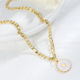 Daisy Sun Flower Bracelet Yellow Chrysanthemum Inlaid Jewelry