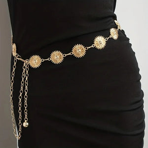 Bohemian Concho Chain Belt Turquoise Chain Belt Dress Decoration