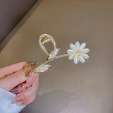 Daisy Flower Clip Sexy High-end Hairpin Female Shark Clip Plate