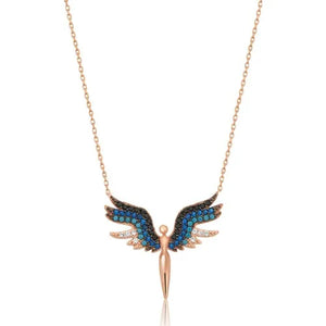 Daisy Silver Michael Angel Necklace 925 Sterling