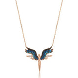 Daisy Silver Michael Angel Necklace 925 Sterling