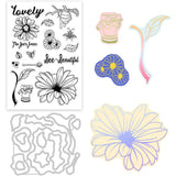 Daisy and Bee Cutting Dies & Silicone Stamps Set - DIY Scrapbook Card Making