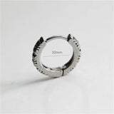Men's Daisy Flower Huggie Hoop Earrings Stainless Steel