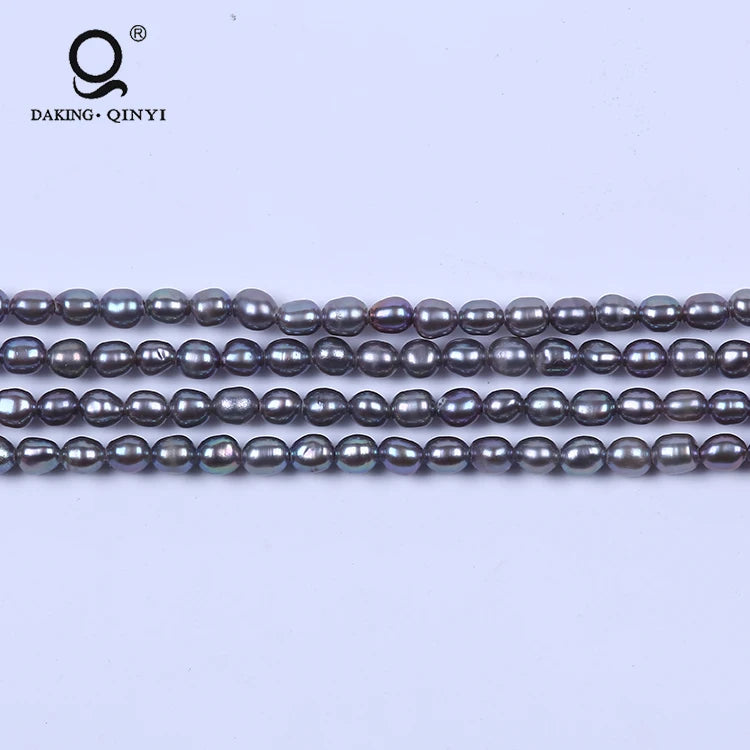 Daking Gray Rice Shape Freshwater Pearl 2-3mm Loose Cultured Beads