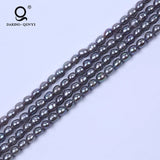 Daking Gray Rice Shape Freshwater Pearl 2-3mm Loose Cultured Beads