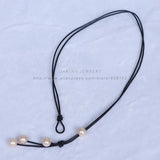 Daking Natural Pearl Necklace Leather Rope Choker Vintage Jewelry for Women