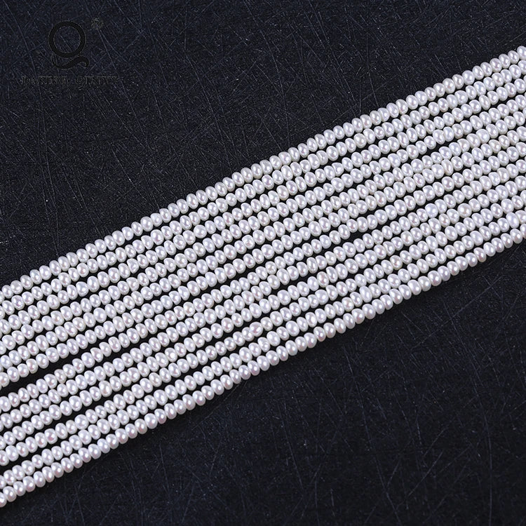 Daking Cultured Button Pearl Strands Jewelry 2.5-3mm 16 Inches