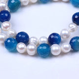 Freshwater Pearl Bracelet with Faceted Stone