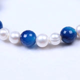 Freshwater Pearl Bracelet with Faceted Stone