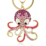 Octopus Keychain Keyring Crystal Ocean Animal Purse Handbag Bags Pendant