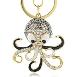 Octopus Keychain Keyring Crystal Ocean Animal Purse Handbag Bags Pendant