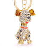 Dalmatian Dog Crystal HandBag Pendant Keyring Holder Women K309