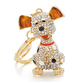 Dalmatian Dog Crystal HandBag Pendant Keyring Holder Women K309