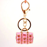 Enamel Crystal Heart HandBag Keychains Purse Bag Buckle Pendant K234
