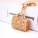 Enamel Crystal Heart HandBag Keychains Purse Bag Buckle Pendant K234