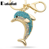 Lucky Dolphin Crystal Keychain Bag Buckle HandBag Pendant Women K228