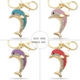 Lucky Dolphin Crystal Keychain Bag Buckle HandBag Pendant Women K228