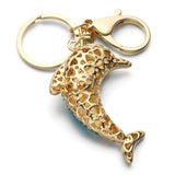 Lucky Dolphin Crystal Keychain Bag Buckle HandBag Pendant Women K228