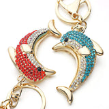 Lucky Dolphin Crystal Keychain Bag Buckle HandBag Pendant Women K228