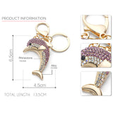 Lucky Dolphin Crystal Keychain Bag Buckle HandBag Pendant Women K228