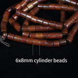 Dark Red Dalbergia Cochinchinensis Beaded Bracelet 6x8mm
