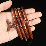 Dark Red Dalbergia Cochinchinensis Beaded Bracelet 6x8mm