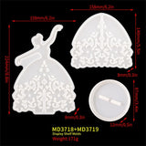 Dancing Girl Jewelry Holder Resin Mold DIY Pendant Crafting Epoxy Casting Tool
