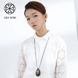 Dancing Girl Pendant Necklace Sandalwood Jewelry Women Hollow Decoration