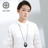 Dancing Girl Pendant Necklace Sandalwood Jewelry Women Hollow Decoration