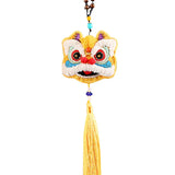 DIY Dancing Lion Embroidery Necklace for Women