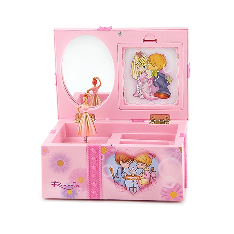 Music & Dancing Ballerina Rotating Musical Box Jewelry Storage