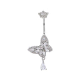 Butterfly Stainless Steel Navel Ring Piercing Jewelry