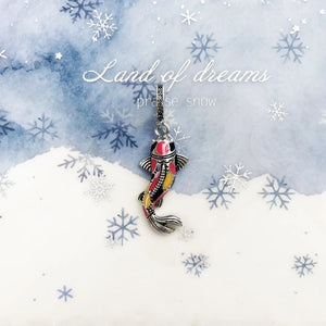 Colorful Koi Fish 925 Sterling Silver Pendant