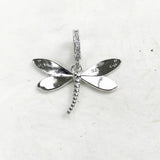 Pink Dragonfly Dangle Charm Pendant 925 Sterling Silver Jewelry
