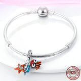 925 Sterling Silver Starfish Plane Travel Pendant Charm Beads for Bracelet
