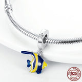 925 Sterling Silver Starfish Plane Travel Pendant Charm Beads for Bracelet